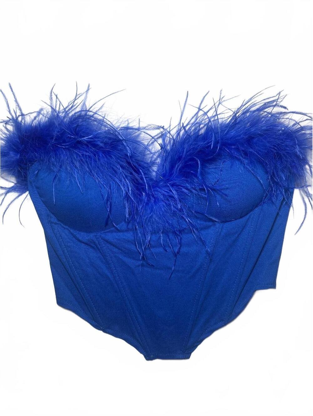 Blue Feather bustier